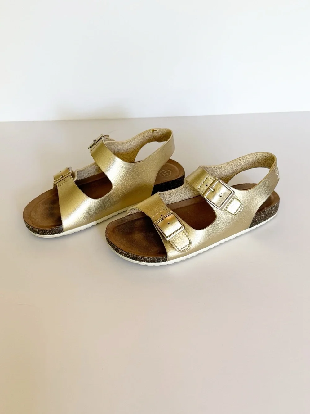 Cat & Jack Toddler Girls Reagan Footbed Gold Sandals